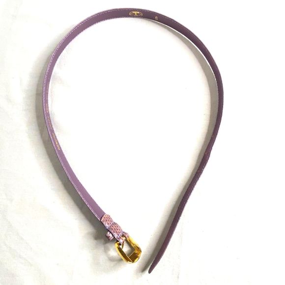 Charter Club Womens Small Waist Belt Skinny Lavender Snake Skin Taiwan - Picture 5 of 13